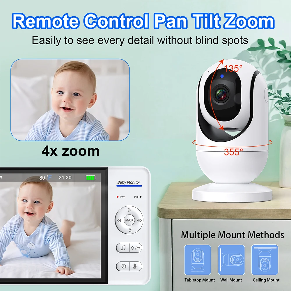 No WiFi 7 Inch Baby Monitor 2- - Baby Products Video recension och pris