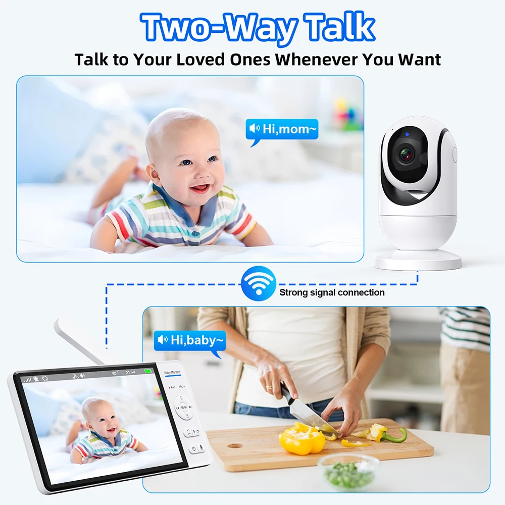 No WiFi 7 Inch Baby Monitor 2- - Baby Products Video recension och pris